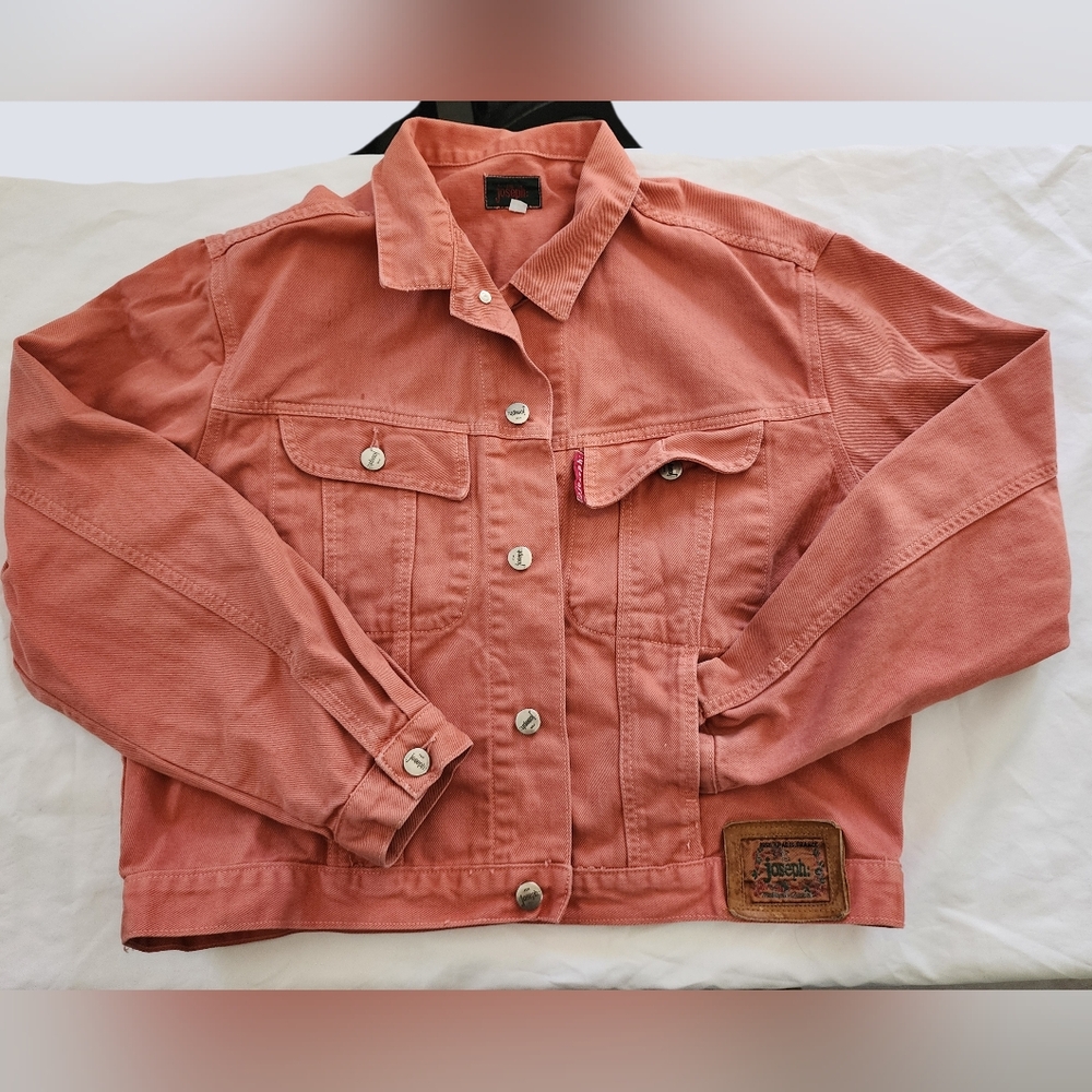 Joseph's Coral Pink Denim Jacket (sz large)